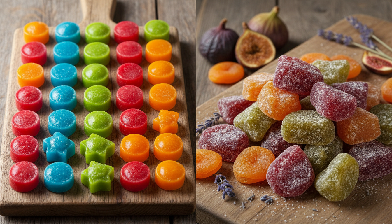 Comparaison confiseries industrielles et artisanales aux fruits de Provence