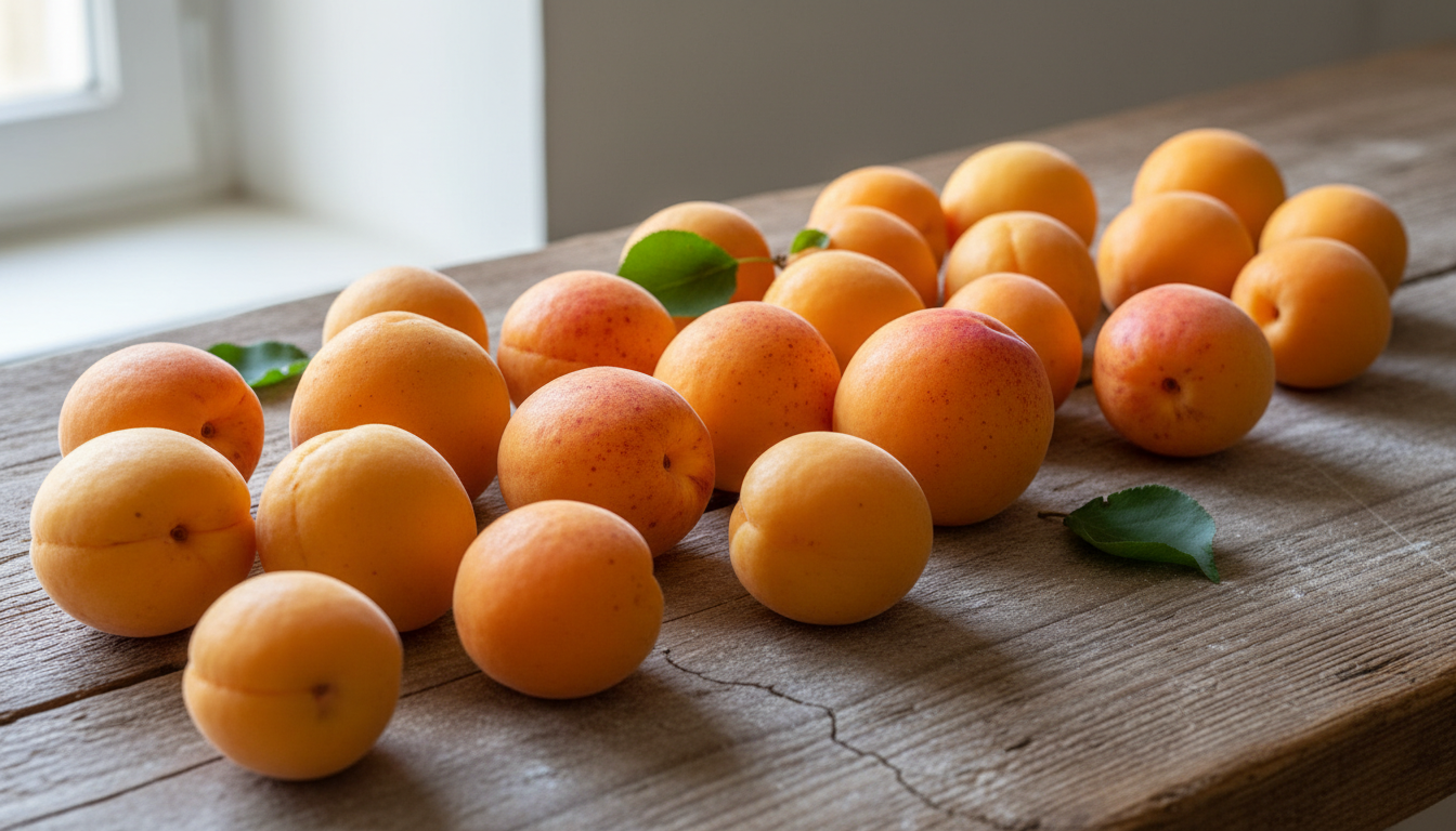 différentes variétés d'abricots de Provence côte à côte